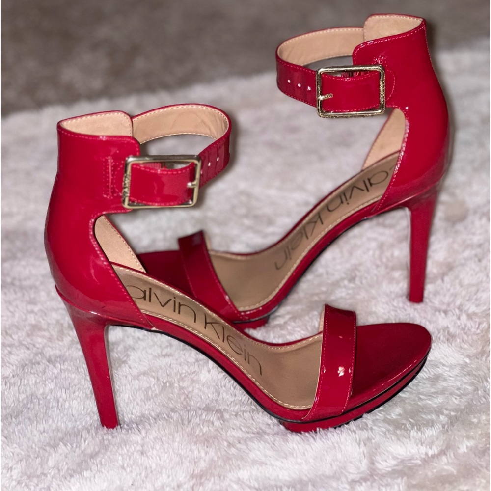 Calvin Klein Patent Red Heels